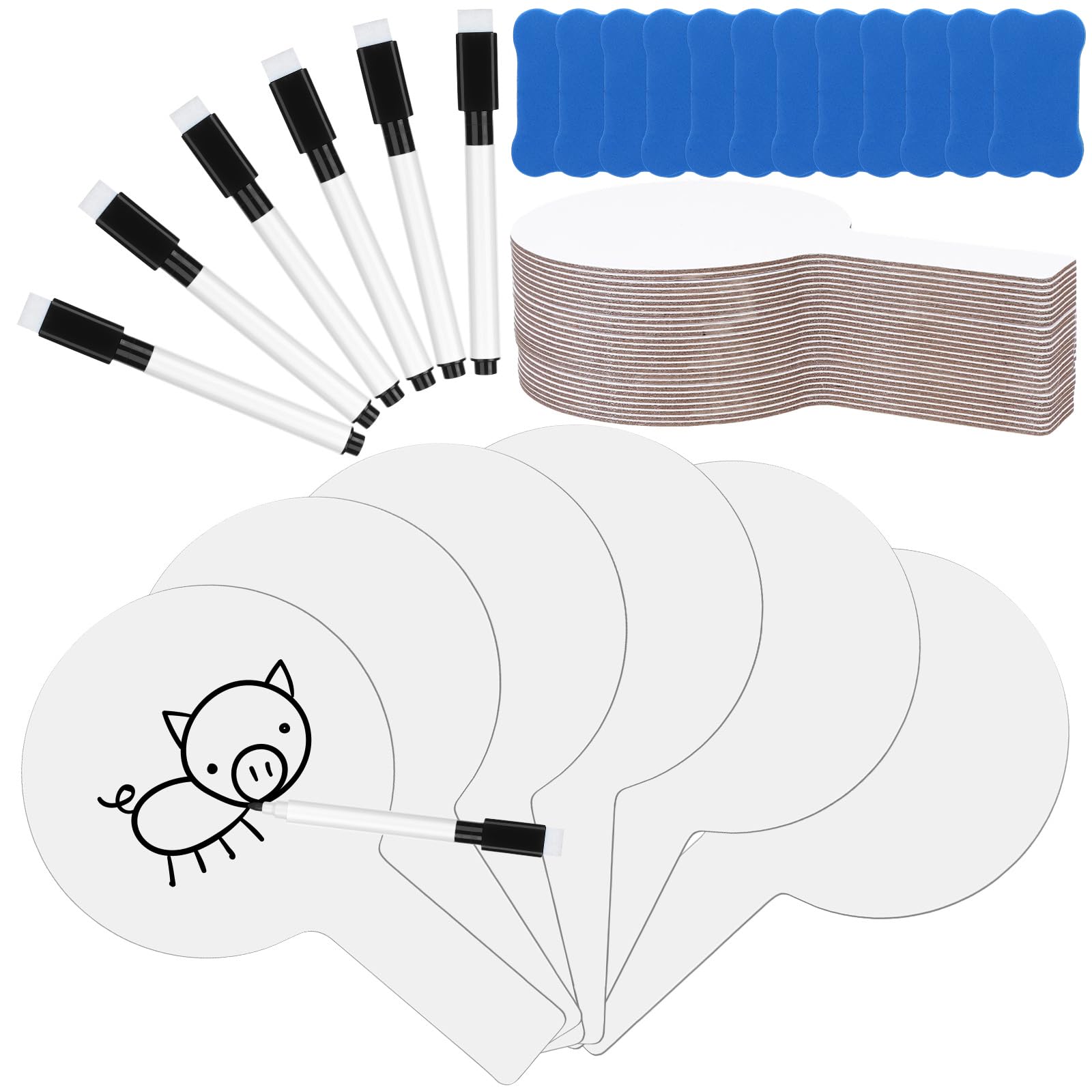 36 PCS Dry Erase Answer Paddles Handheld Double Sided Paddles