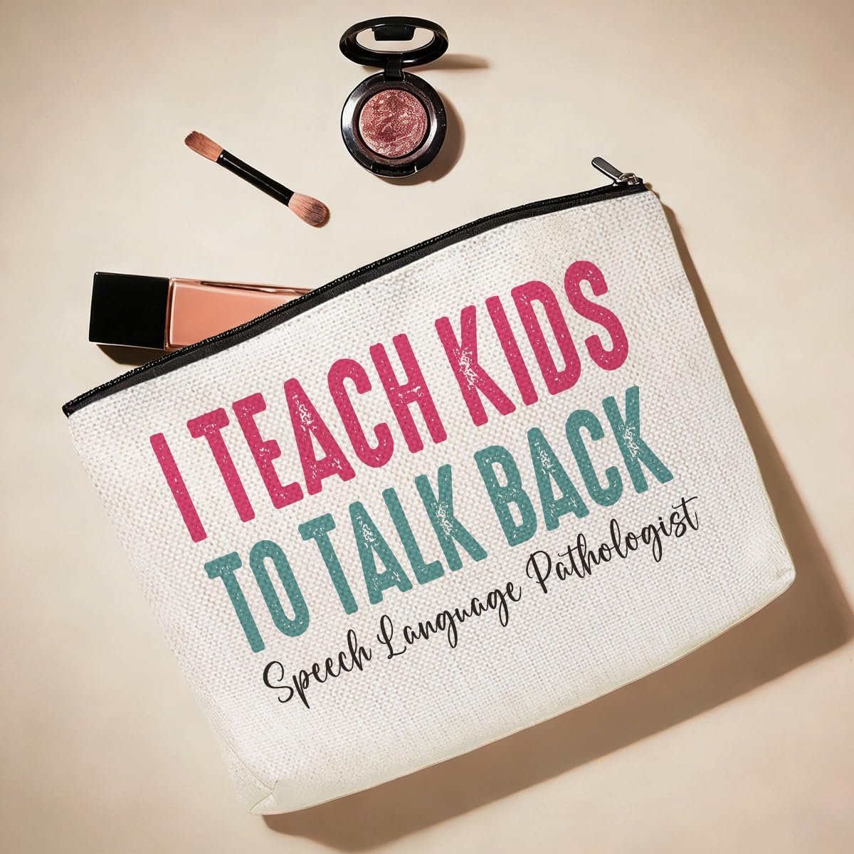 Speech Therapy Gifts Makeup Bag Speech Pathologist Gifts SLP Gifts Cosmetic Bag Speech Therapist Gift Thank You Appreciation Gift for Women Speech Language Pathologist Teacher Birthday Christmas - Image 3