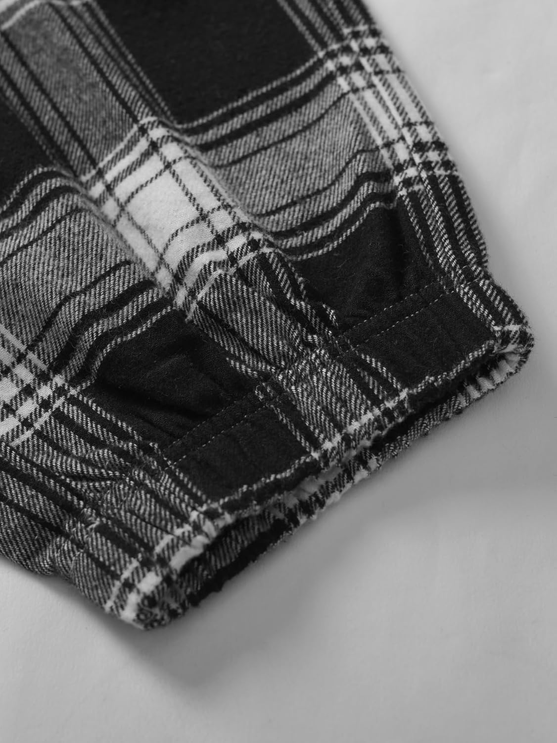 Latuza Women's Petite Pajama Set Crew Neck Knit Top Flannel Jogger Pants - Image 7