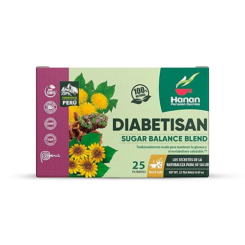 Miniatura 5 de Hanan Peruvian Secrets Té de hierbas Deabetisan  Mezcla de equilibrio de ugar S 100% natural  25 bolsas de té  Utilizado tradicionalmente para