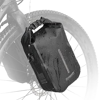 自転車 フォークバッグ ラック不要 ワンタッチ 完全防水 取付具付 4Lペア Amazon | Rhinowalk 自転車フォークパック 防水 フロント
