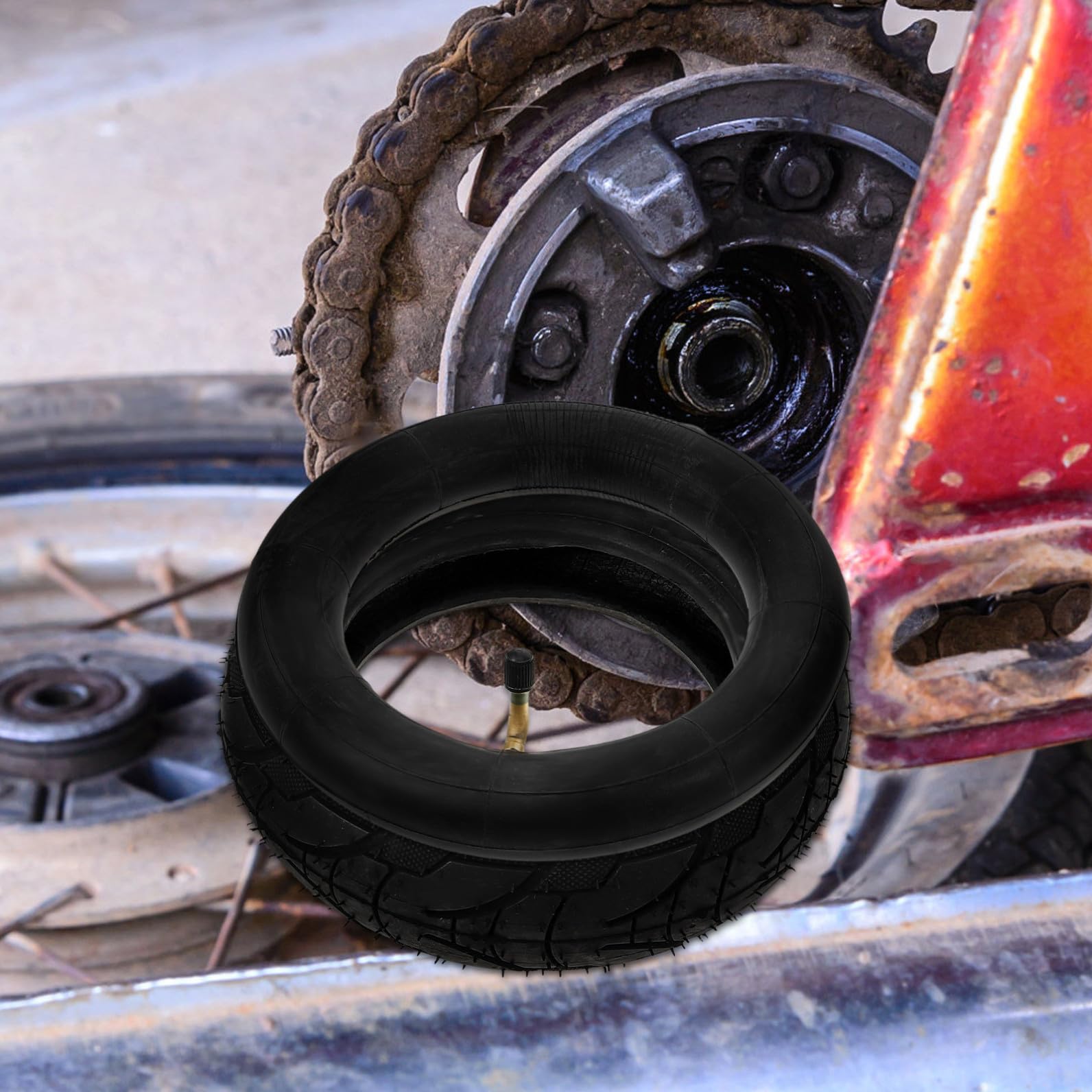 TOYANDONA Pneu de Trottinette Électrique en Caoutchouc Épais Kit de Réparation à Pneus Gonflables pour Scooter Électrique Roulage Silencieux et Amorti