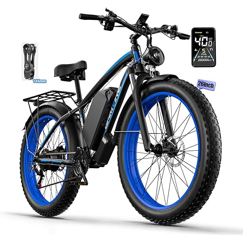 Ebike for Adults Electric, 52V 19.2Ah/32Ah, Peak 2000W/2500W E-Bike, 36/40MPH, 70 Miles/100Miles Long Range, Hydraulic Disc Brake, Off Road Snow Mountain E-Bike, 24"/26" Fat Tire Fast Electric Bicycle