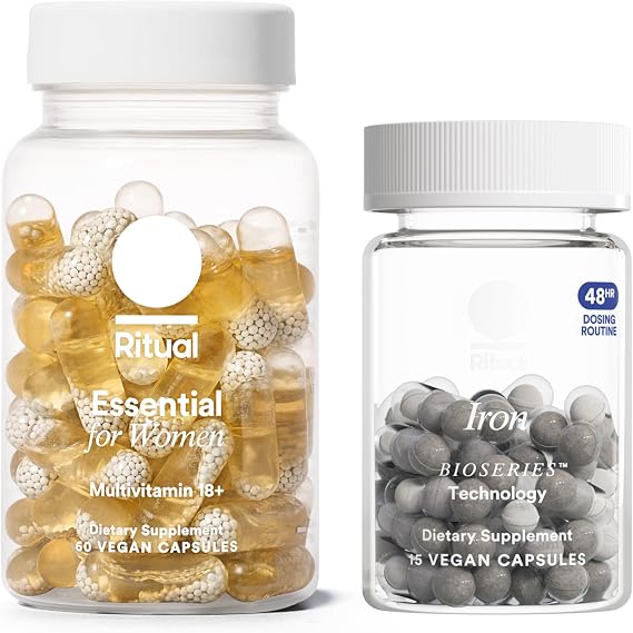 Ritual Blood Support Duo New 48-Hour Iron BioSeriesTM and Essential Multivitamin for Women 18+ to Support Foundational Health*, 30 Days Supply