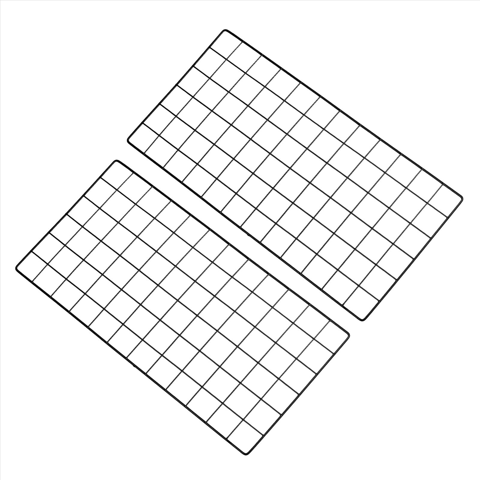 PATIKIL 60x30cm Wire Grid Panel, 2 Pack Board Photo Pictures Memo Display Grid Panels Hanging Organizer Wall Decorative Panel for Home Office Wedding, Black