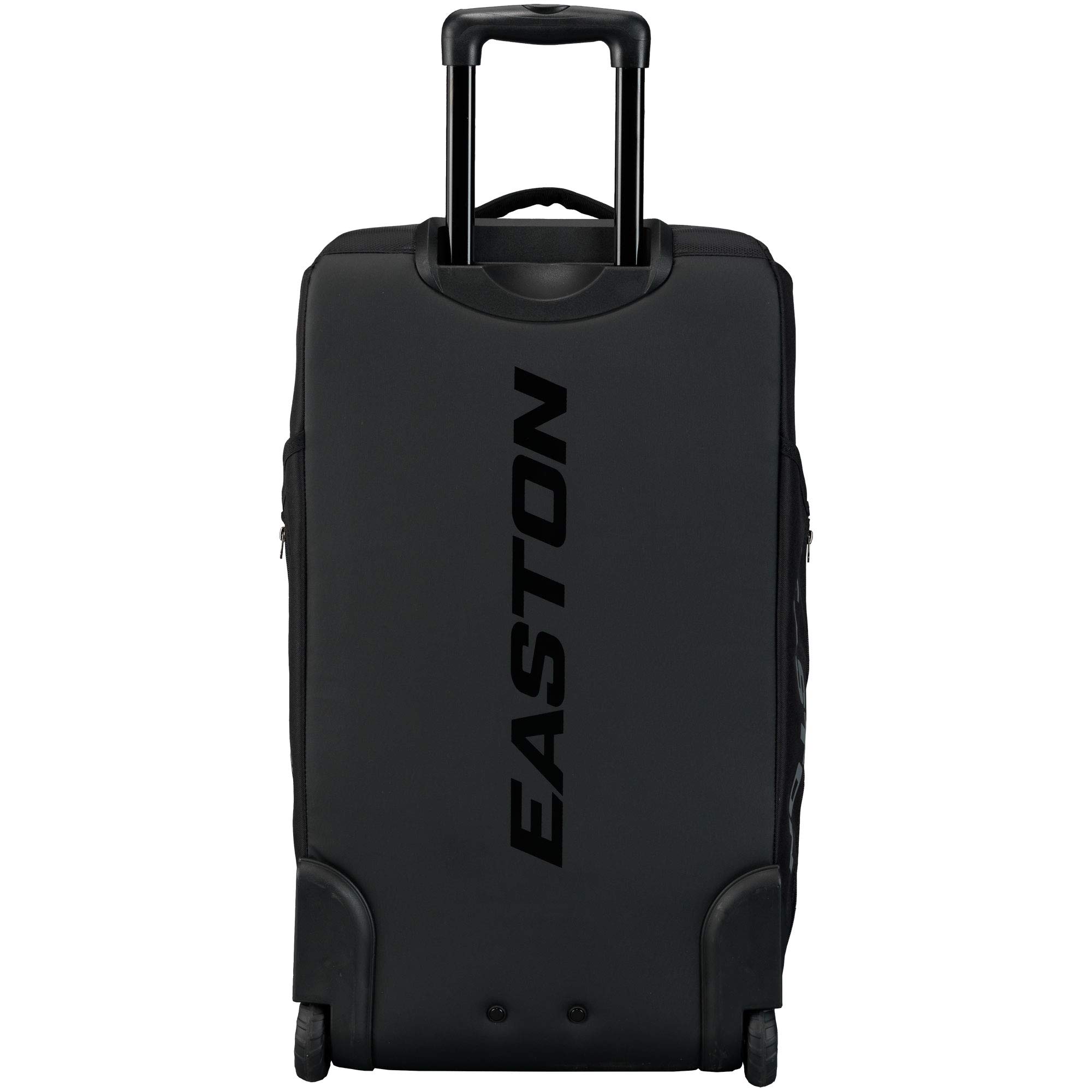 EASTON CATCHER'S Bat And Equipment Wheeled Bag, 2021, Black - Unisex, White - Jen Schro Female Inspired, Heavy Duty Back Panel, Bottom, Rugged Skate