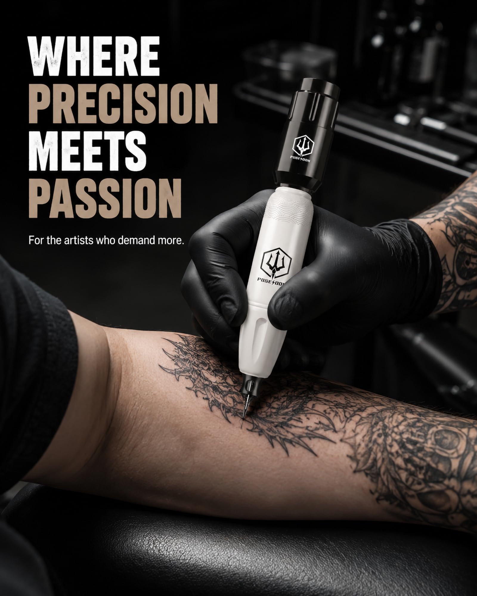 Amazon.com: POSEIDON Wireless Rotary Tattoo Machine Kit with 20