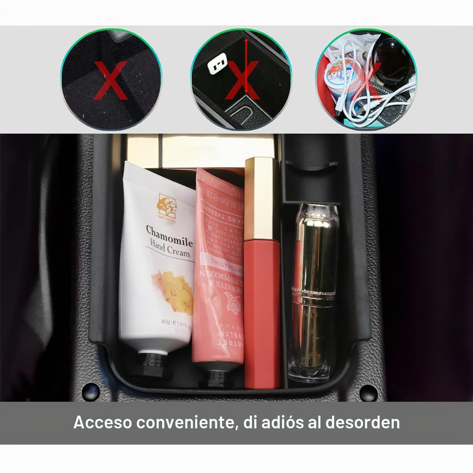 GAFAT Compatible con VW Golf 8 8.5 MK8 2020-2025 2026 Caja de Almacenamiento Consola Central, Golf 8.5 GTI GTE GTD Alltrack R Variant Organizador de Reposabrazos, Golf 8 Accesorios (Blanco)
