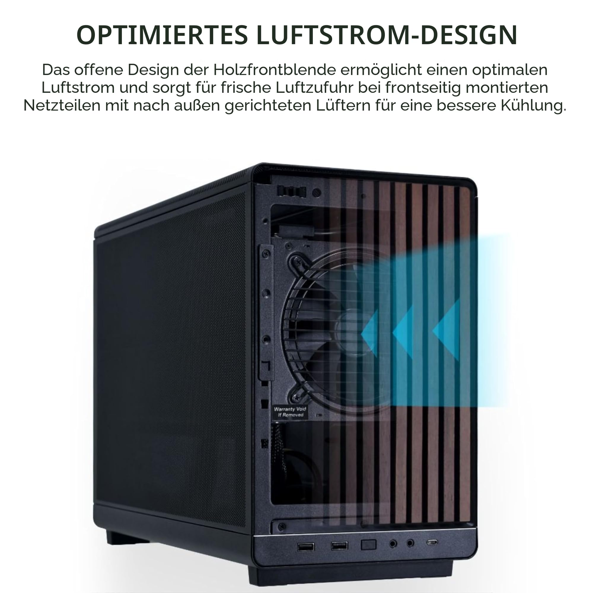 Lian Li DAN Cases A3-mATX PC-Gehäuse, anpassbares Layout, 415 mm GPU-Klarheit, unterstützt bis zu 360 mm Radiatoren, Stahl, Kunststoff, Schwarz