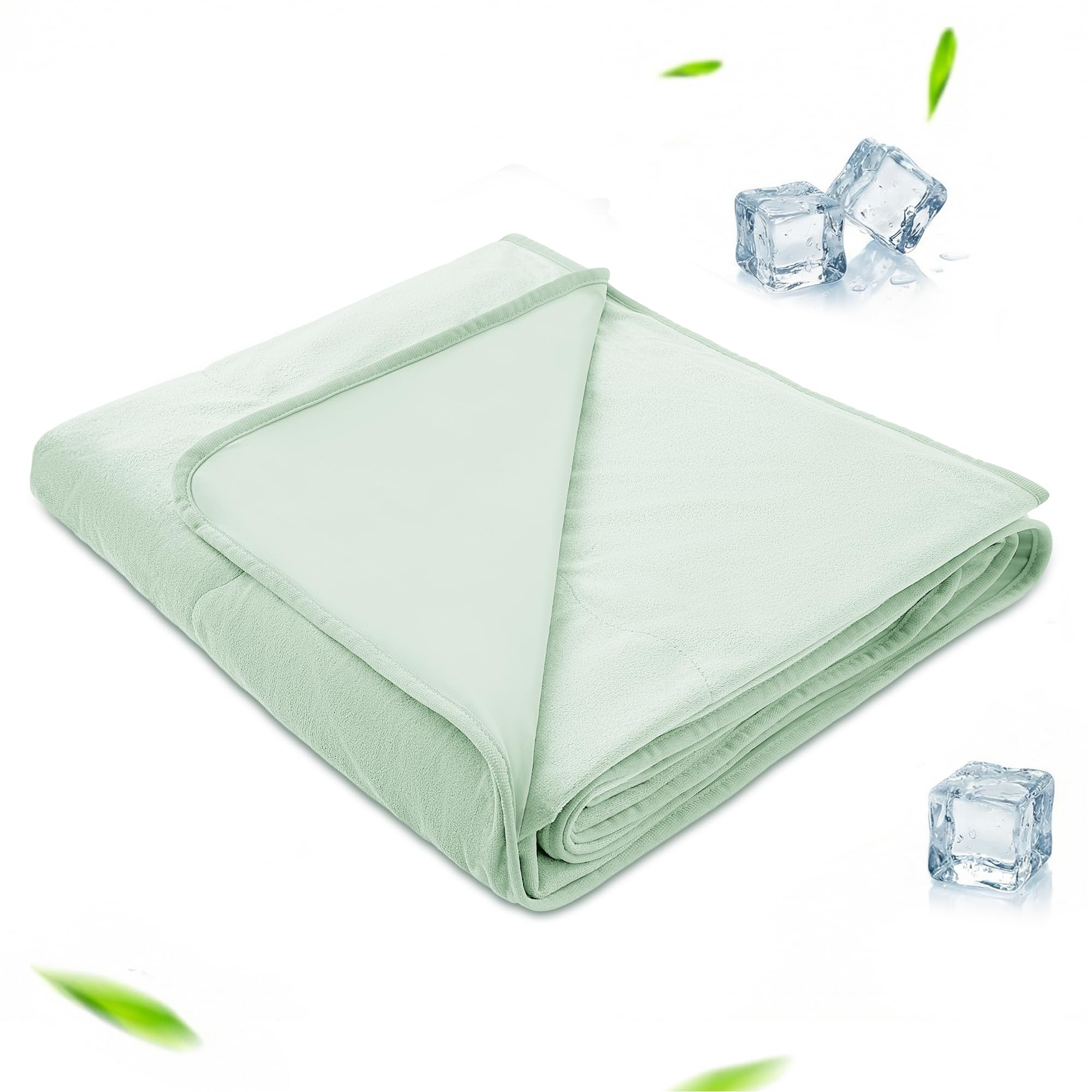 Winthome Kühldecke, 2 in1 Sommerdecke Selbstkühlende Decke Grau