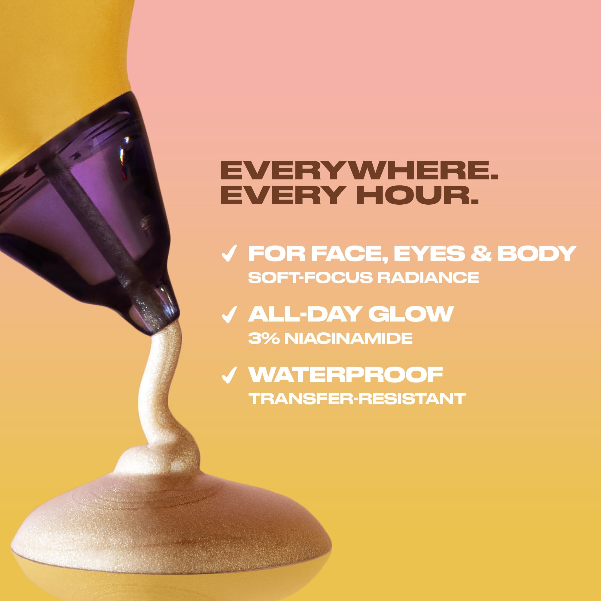 Urban Decay Facebond Luminizer, illuminante liquido impermeabile, formulato con 3% niacinamide e vitamina E, tonalità: Space Cowboy, 30 ml