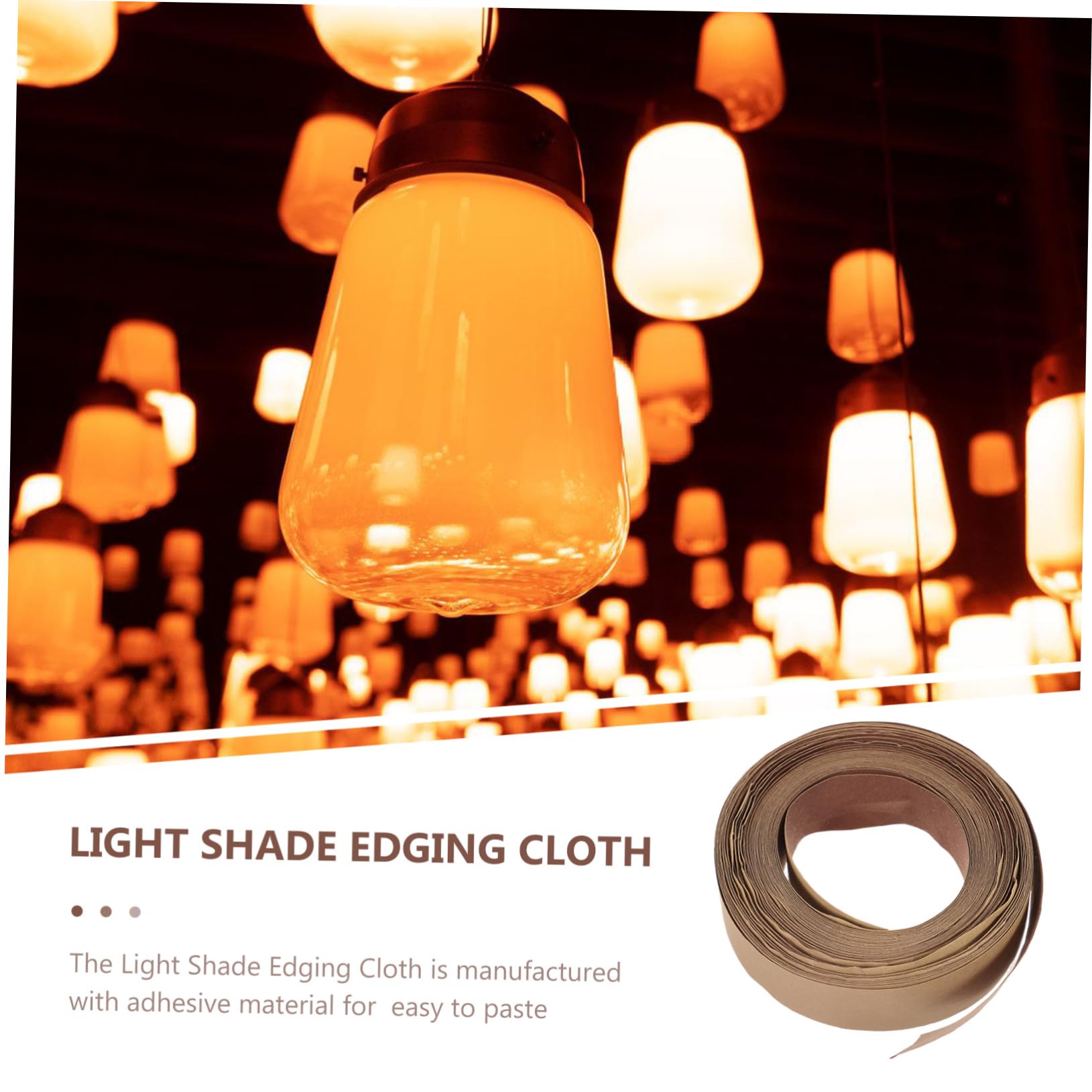 Balacoo Lampshade Edging Tape 1 Roll Diy Lampshade Strips Self Adhesive Light Shade Tape