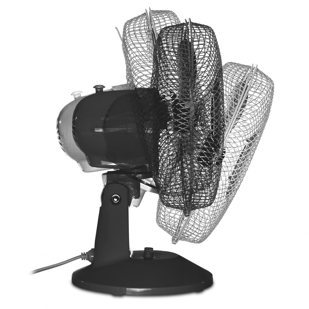 TROTEC Tischventilator TVE 11 25 Watt oszillierend 80° 2 Stufen Ø 23 cm schwarz