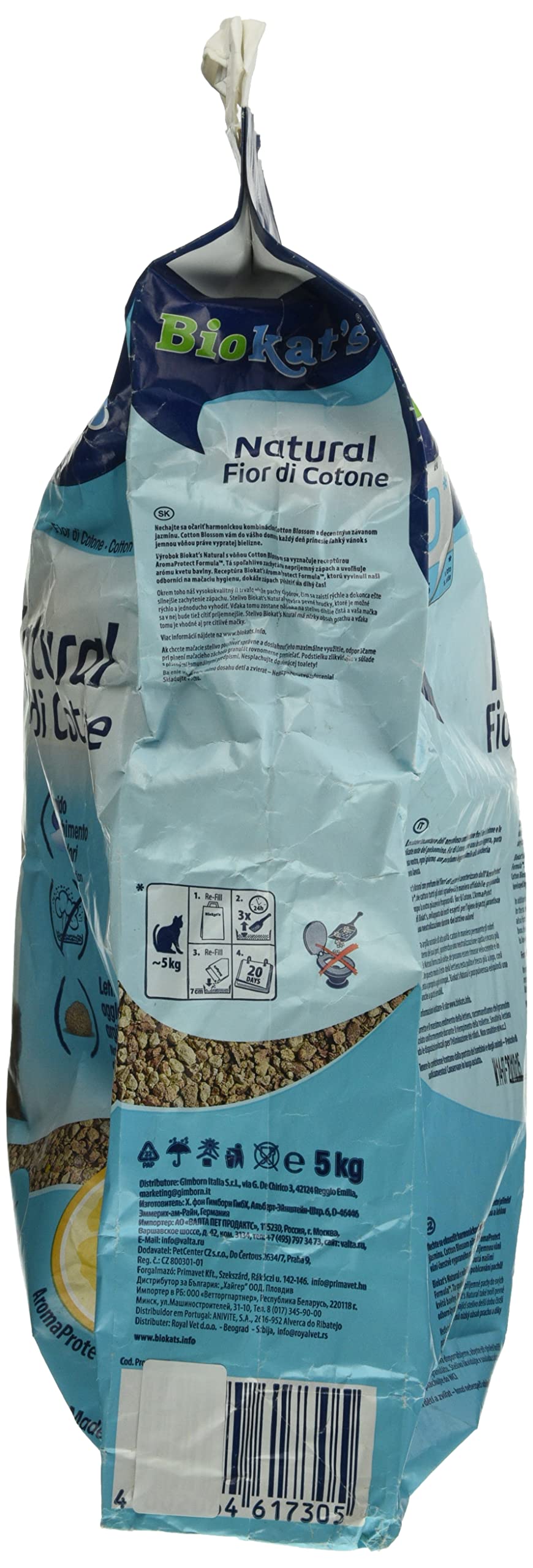 Gimborn Biokat's Żwirek dla kota Zapach Kwiat naturalnej bawełny, 5 kg