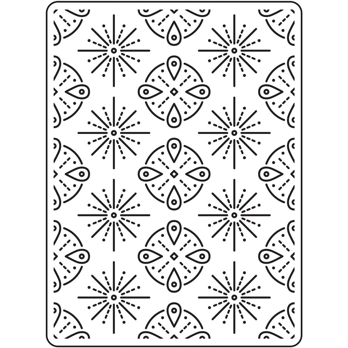 Darice Tribal Background A6 Embossing Folder (4.25" x 5.75") by None