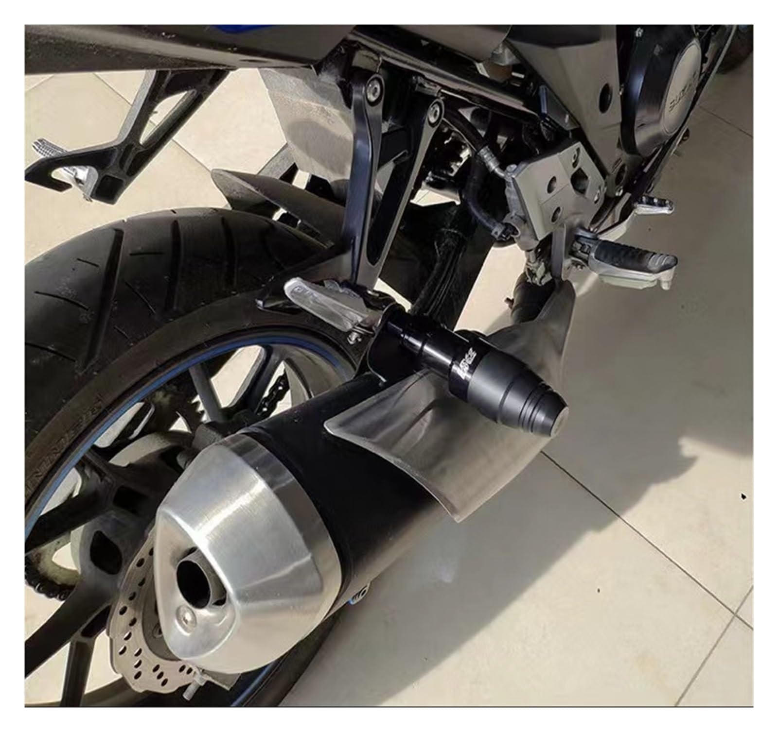 Owiewka motocyklowa for FZ6 FAZER FZ6R FZ8 FZ1 Motorcycle Accessories CNC Frame Crash Pads Exhaust Sliders Protector(Szary)