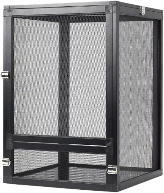 Terrario in alluminio per camaleonti e rettili - 23x23x33 cm con ventilazione