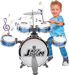 Toddler Drum Set Kids Jazz Drum Kit Musical Toy for Baby Drum Set Toy Educational Percussion Instruments for Fun Learning and Musical Exploration - Ideal Gift for Kids 1 2 3 4 5 Year Old (Small)