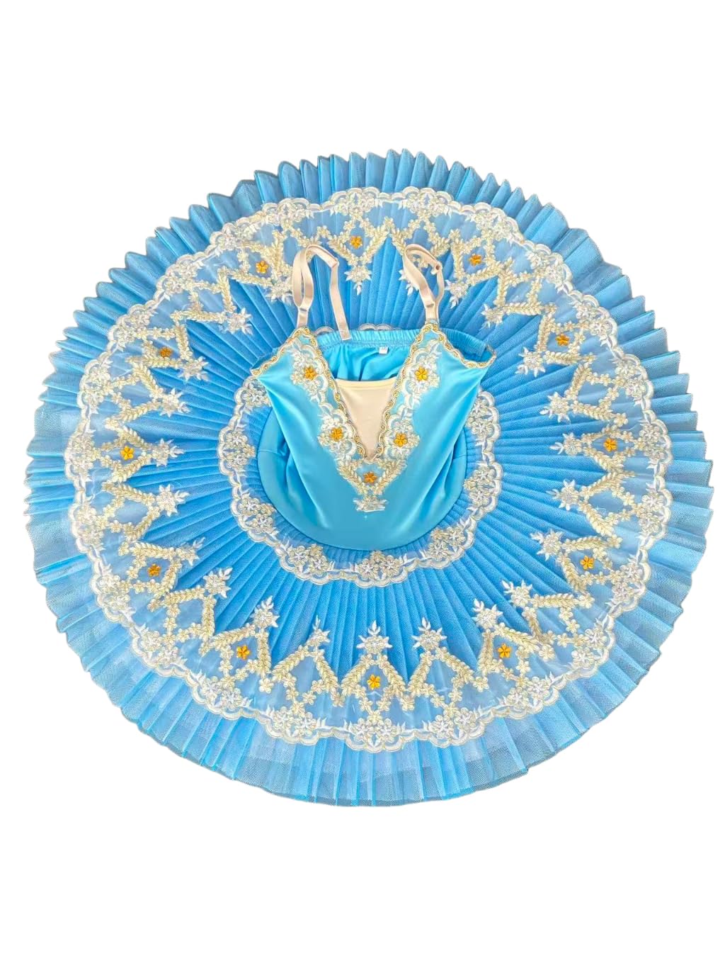 Abito da Ballo tutù per Bambine Abito da Festa da Ballerina Costume da Gara di Danza Classica per Bambini Abito da Allenamento per Spettacoli(130Cm)