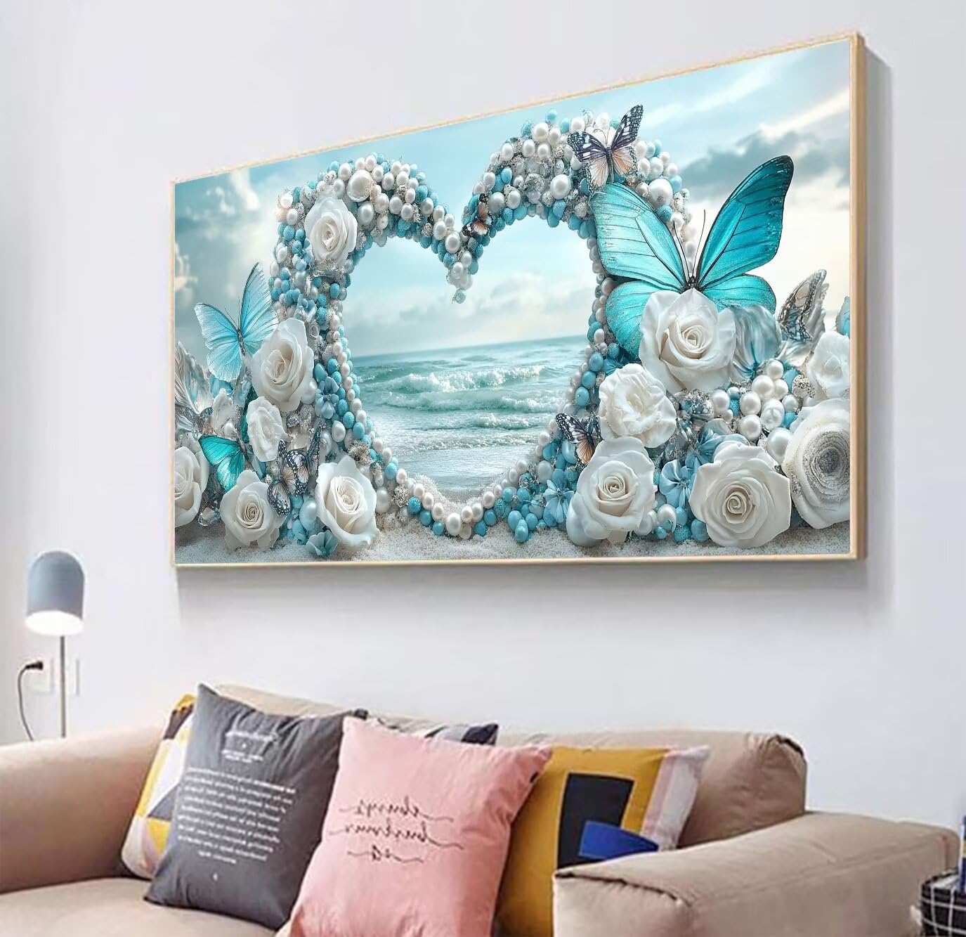 Zestawy do sztuki diamentowej dla dorosłych, motyl, duże zestawy do malowania diamentami dla dorosłych, 5D, DIY, zestawy mozaikowe w kształcie serca i kamienie szlachetne, cekiny, diamenty, rękodzieło