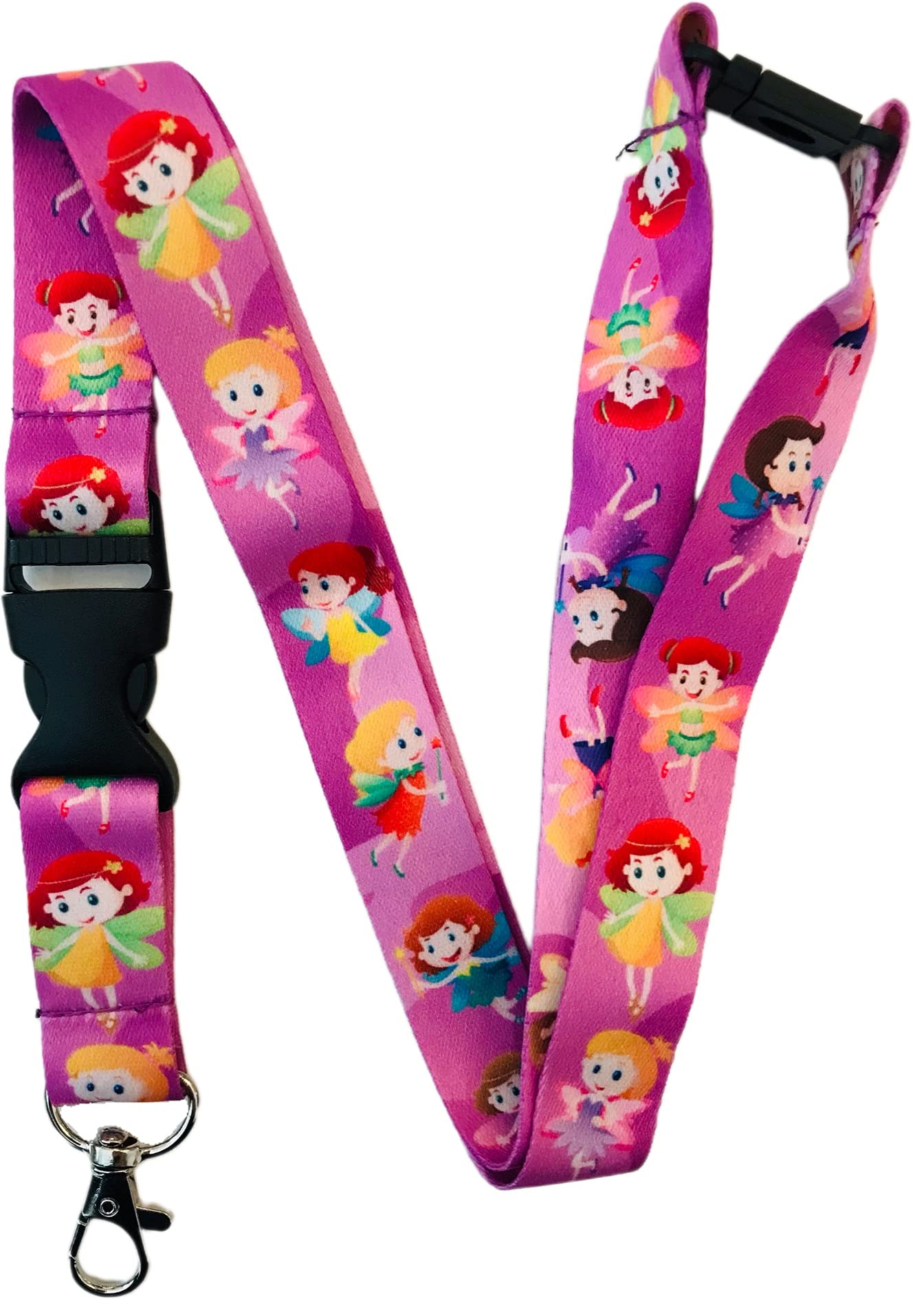 PAC Supplies Global Fairy Lanyard With Safety Breakaway & Detachable Buckle Clip