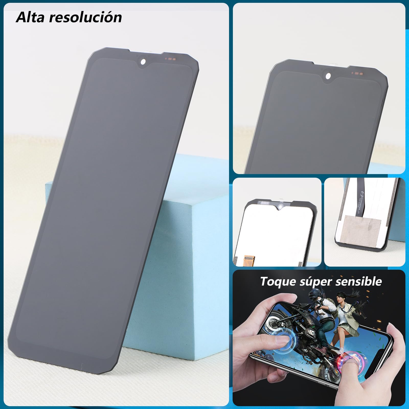 RongZy Pantalla para DOOGEE Blade 10/10 Pro Táctil LCD de Repuesto Ensamblaje Digitalizador Reemplazo para DOOGEE Blade 10 Ultra con Herramientas de Reparación(Negro)