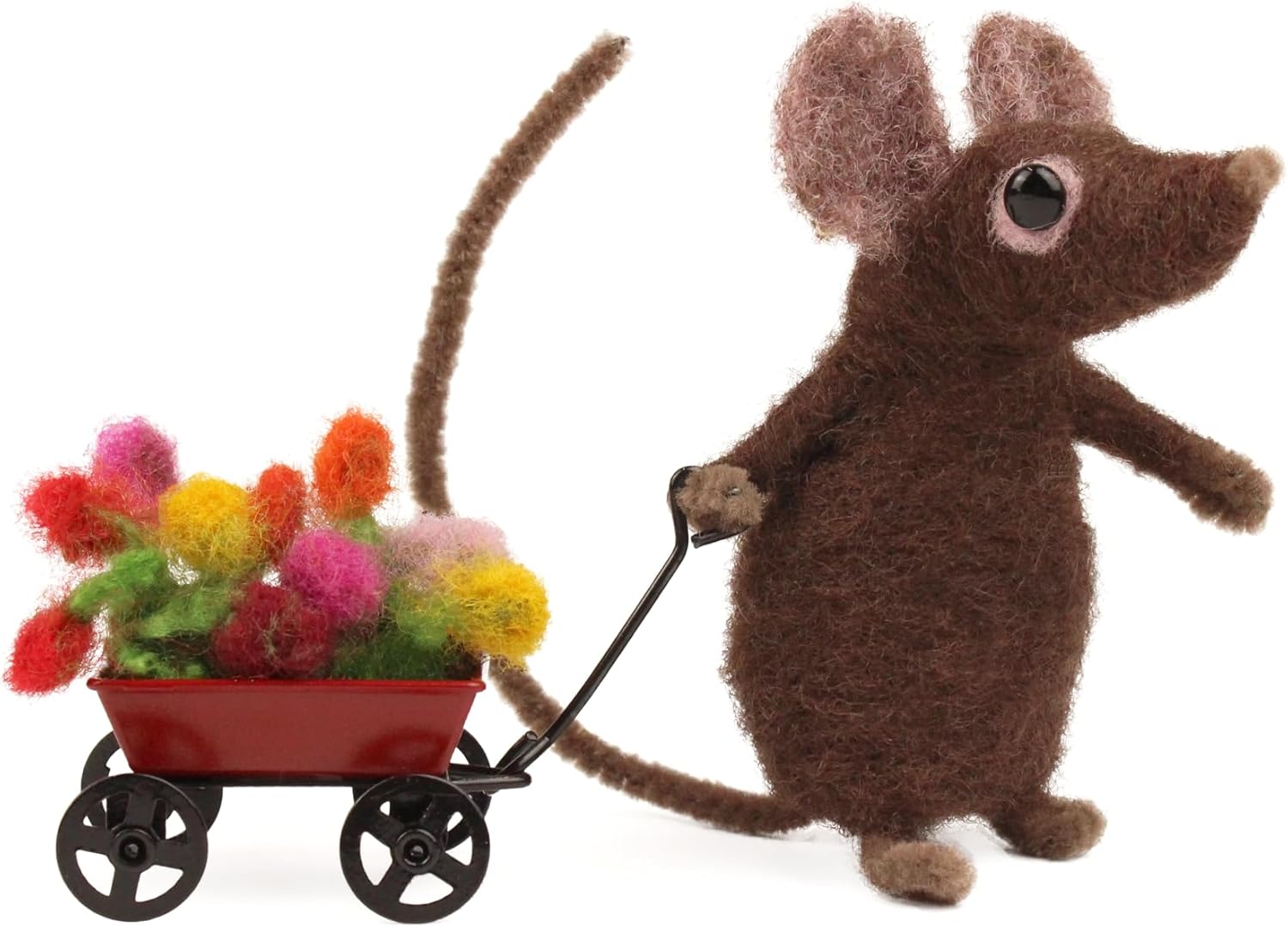 Wizardi Beginner Needle Felting Kit for Adults - Flower Cart Mouse. Animal Felting Kit 8cm Tall. Felting Tools. Wool Felting Supplies. Felt Crafts. Wool Felt. The Makerss