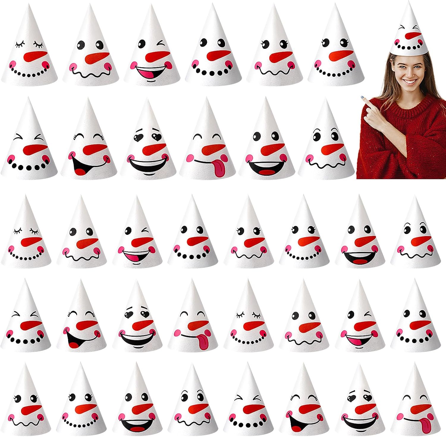 12 Pcs Thanksgiving Cone Felt Hats Turkey Felt Hat for Adults Teens Men Women Thanksgiving Halloween Party Favor Supplies Dress Up Costume Cosplay