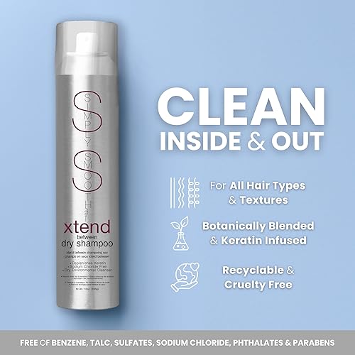 Miniatura 7 de SIMPLY SMOOTH Champú Xtend Between Dry | Refresca, revitaliza y absorbe el aceite entre lavados | Elimina el cabello de las impurezas y limpia para