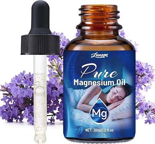 Gotas de aceite de magnesio 100% orgánico natural - Nutre la piel, fácil de absorber y usar, botella de vidrio de 2 onzas líquidas