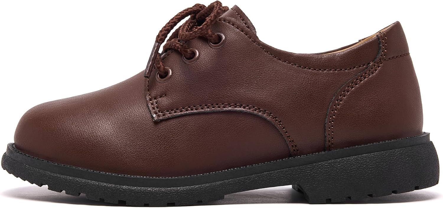 Boys Dress Shoes Little Kid Comfort Oxford Shoes Big boy Lace Up Vegan Leather School Wedding Church Loafer Shoe