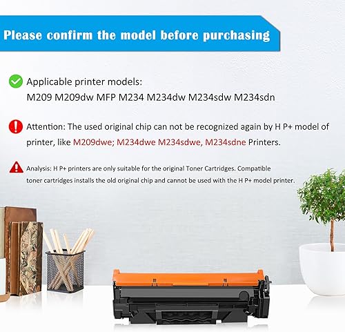 Miniatura 2 de Impresoras M209dwe M234dwe M234sdwe M234sdne sin chip, con herramientas profesionales 134X W1340X (W1340A) Cartuchos de tóner compatibles 2 negros