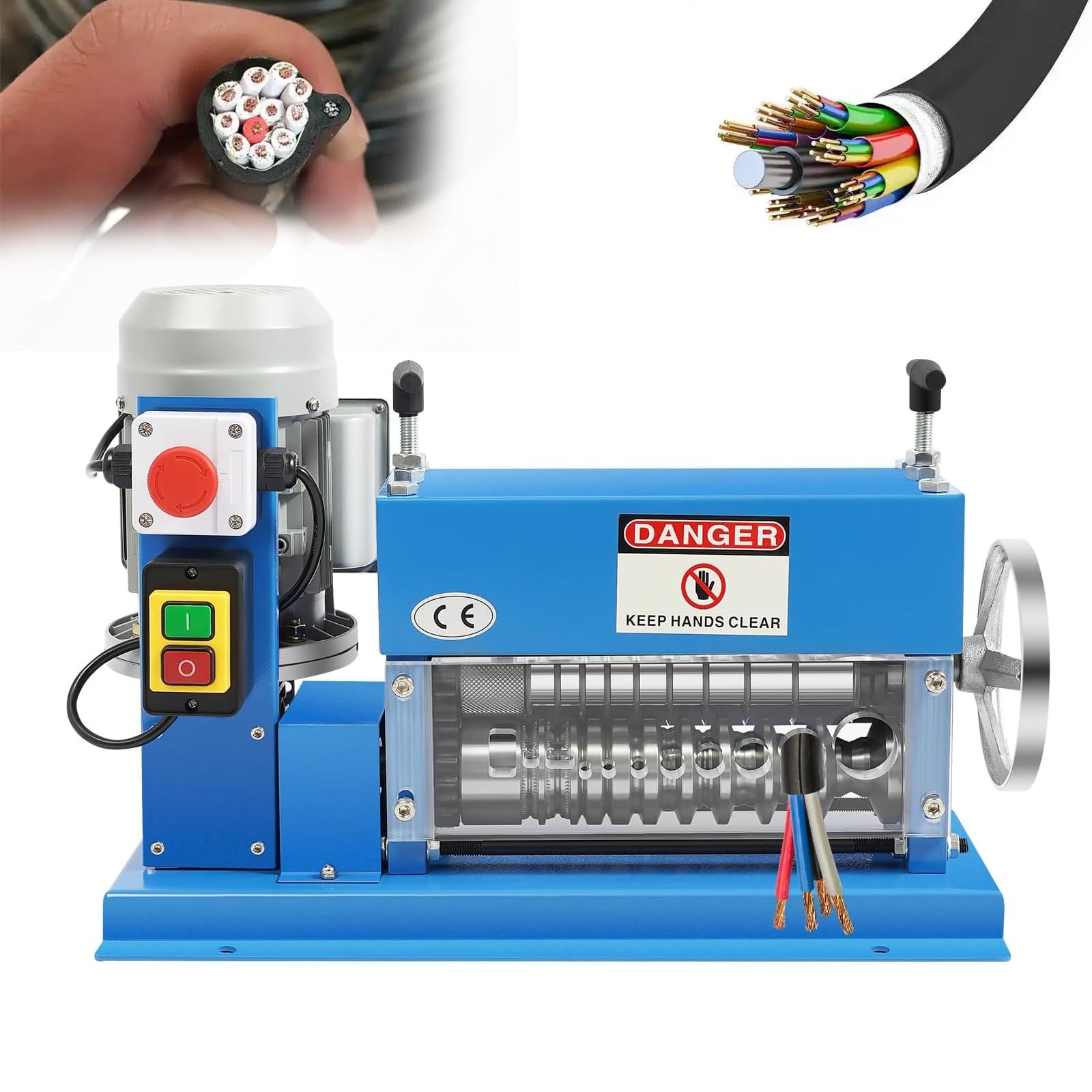 Spelafili automatico, spelafili elettrico con 11 canali e 10 lame, pelapatate portatile per il riciclaggio del rame