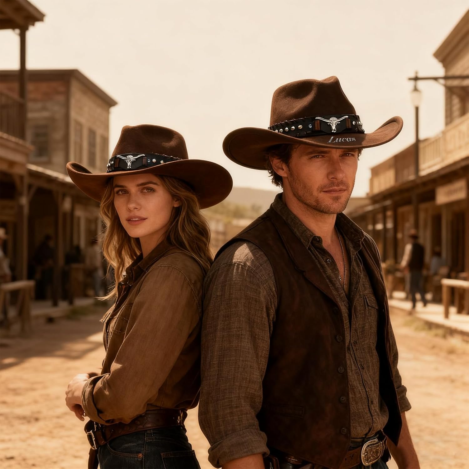 Custom Cowboy Hat with Embroidered Name for Kids & Adults, Personalized Western Cowboy Hat for Boys Men Women, Family Matching Cowboy Hat for Parties & Western Theme - Image 7