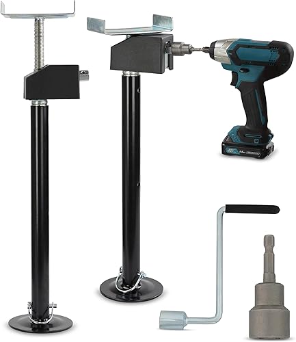 Gatos estabilizadores de autocaravana resistentes para remolque de viaje, paquete de 2  mejorados de 17.5 a 29.5 pulgadas telescópicas de nivelación