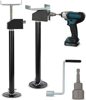 Heavy Duty RV Stabilizer Jacks for Travel Trailer 2pk - Upgraded 17.5-29.5in Telescoping Camper Leveling RV Slide Out Supports Up to 5000 Pounds