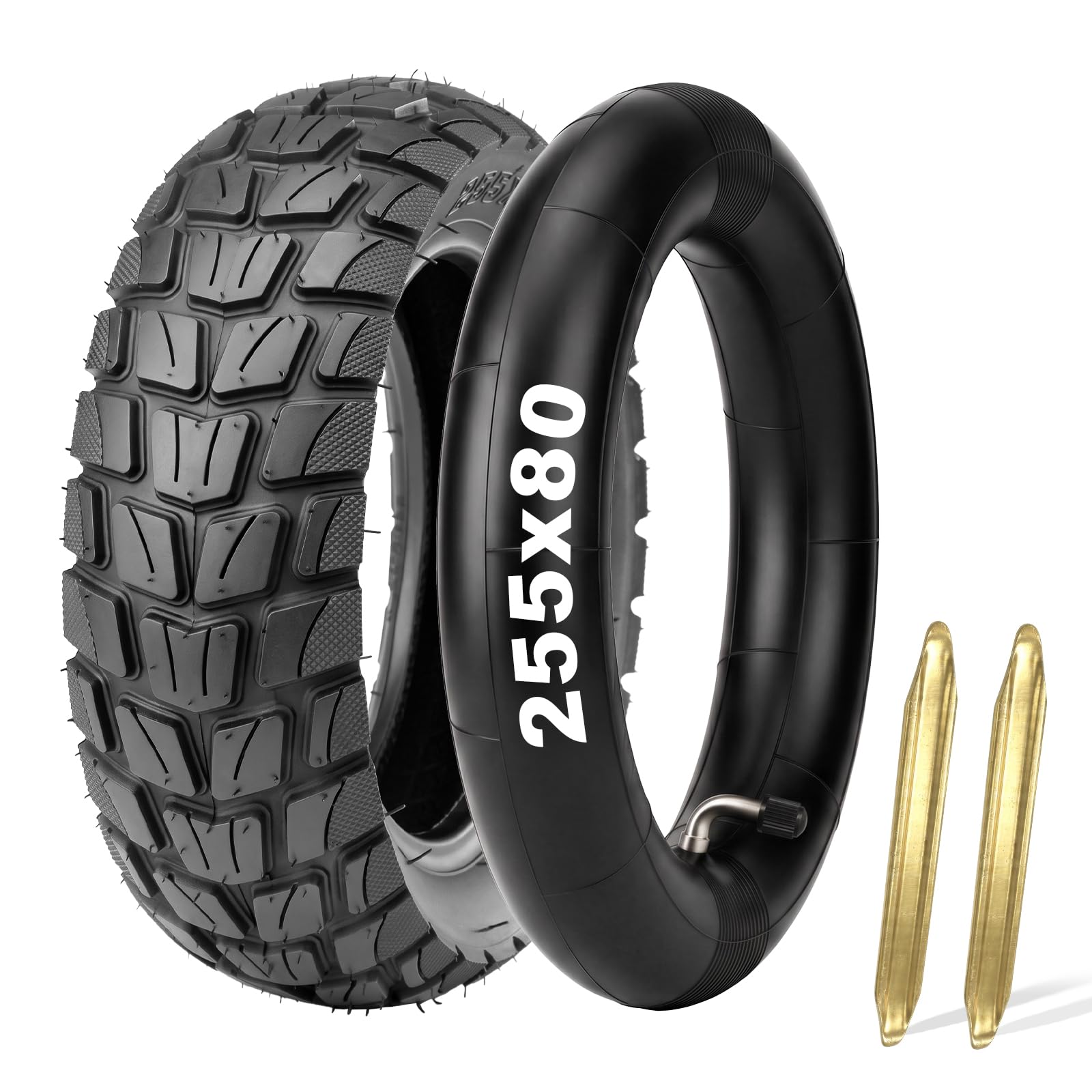 EMERK 255x80 Tire and Tube Set, 80/65-6 Scooter Tire Off Road, 1-Pack