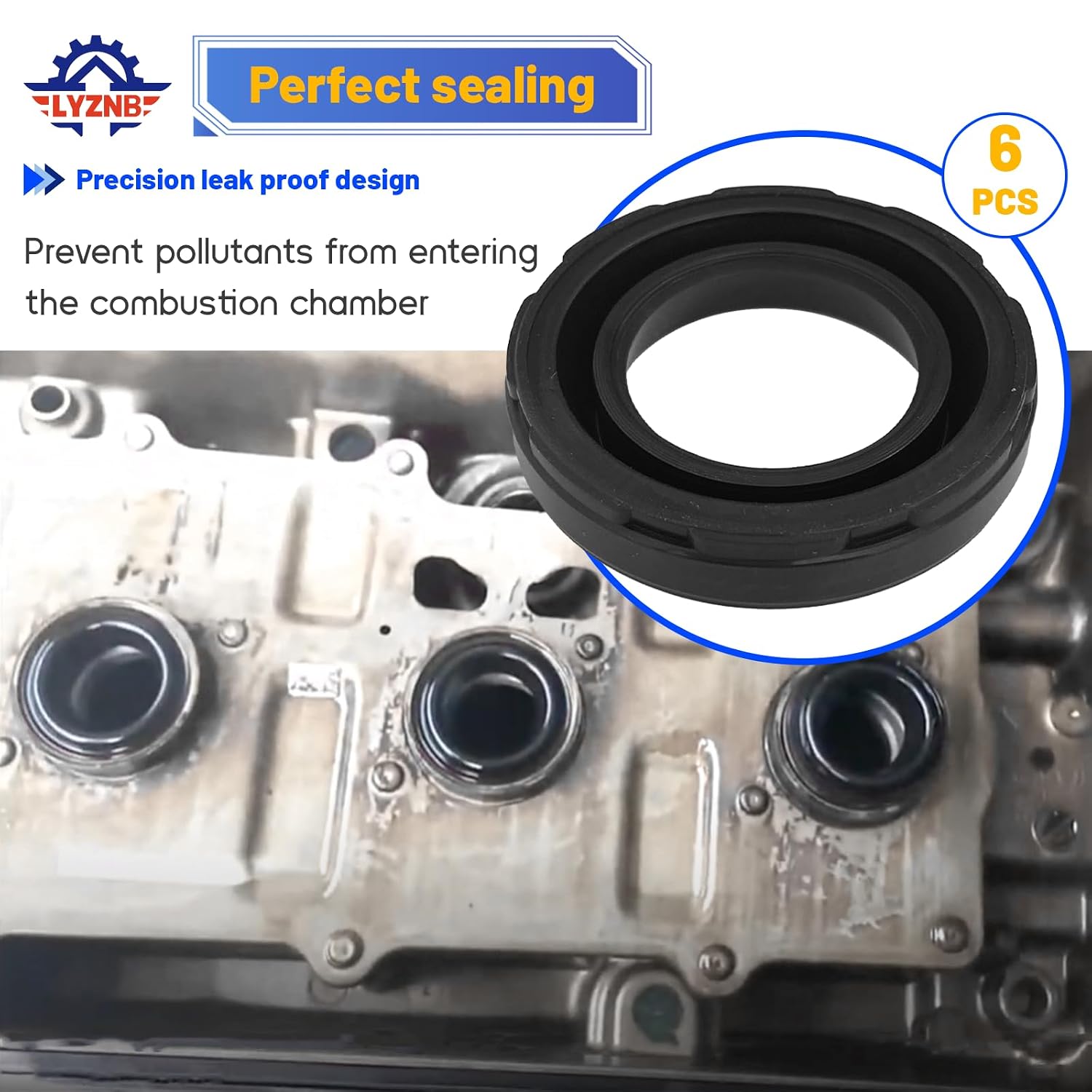 6PCS Spark Plug Tube Seal Set fit for Nissan Altima Frontier Maxima 1995-2006 for Infiniti FX35 G35 I30 I35 M35 QX4 350Z OE# ES72481 Reliable Spark Plug Tube Seal Restoration Kit