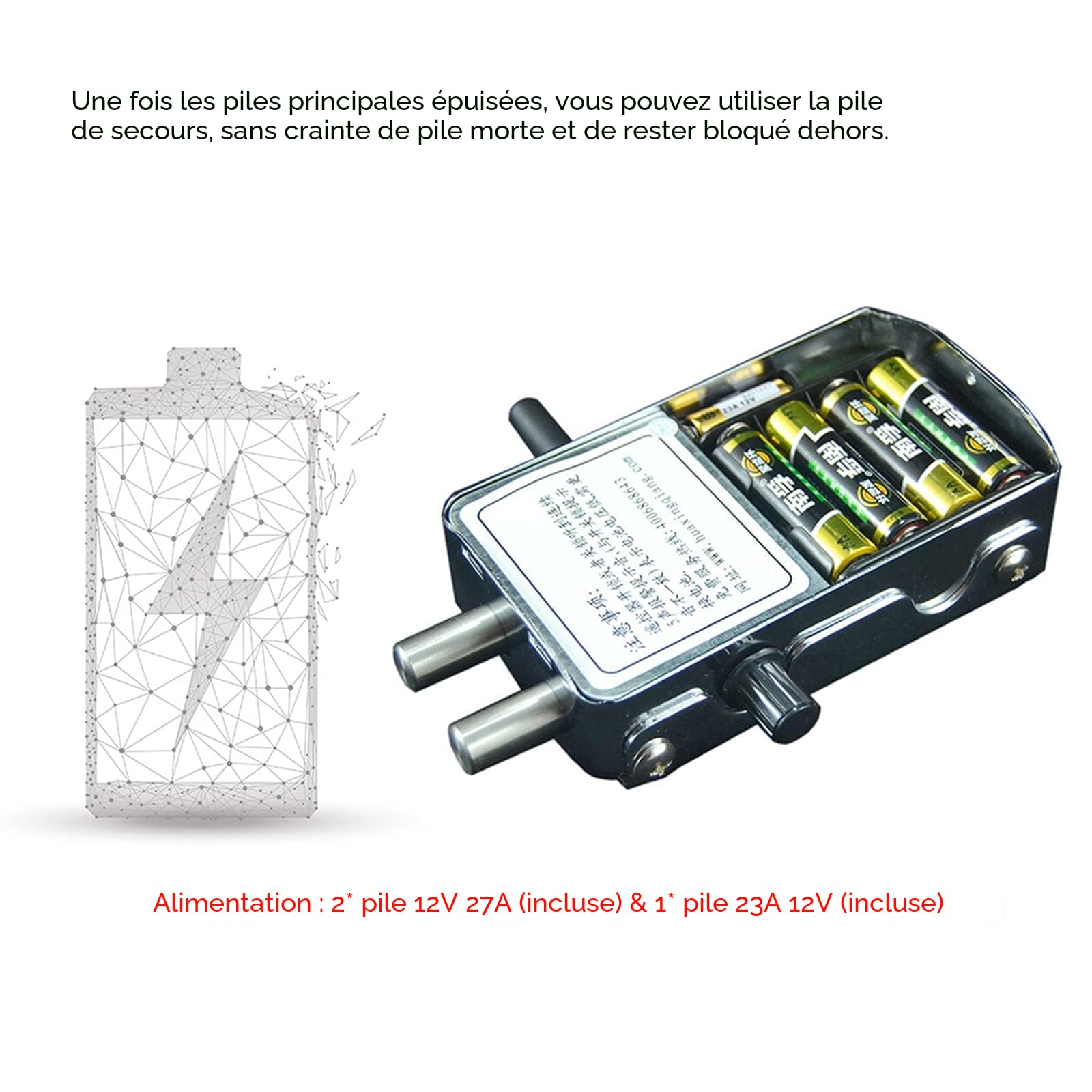 Serrure électronique pour porte avec 4 télécommandes, de sécurité, système de contrôle d'accès pour la maison/hôtel/appartement