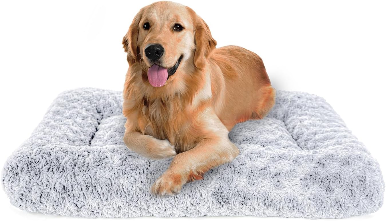 ULIGOTA Plush Hundebett Für Transportbox – Weich, Wasserabweisend, Rutschfest, 91x61 Cm (36x24 Zoll)