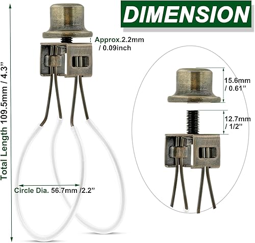 Miniatura 4 de Adaptador de clip para bombilla de lámpara, soporte para pantalla de lámpara incluye remate y niveladores de pantalla para mantener la pantalla de