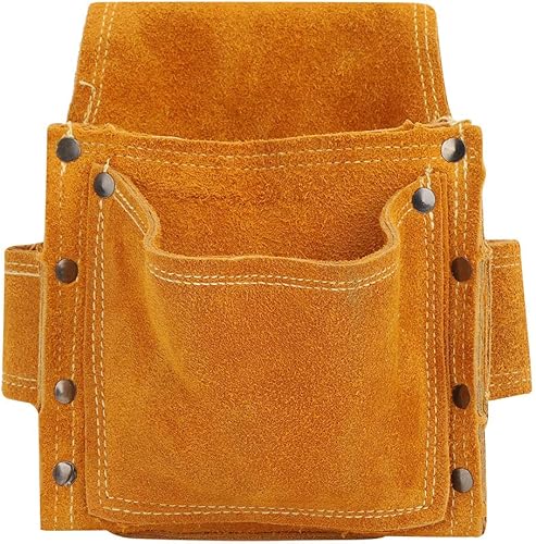 Miniatura 9 de Riñonera profesional para herramientas de uñas, bolsa de herramientas de cuero para electricistas, bolsa de cinturón de herramientas de construcción