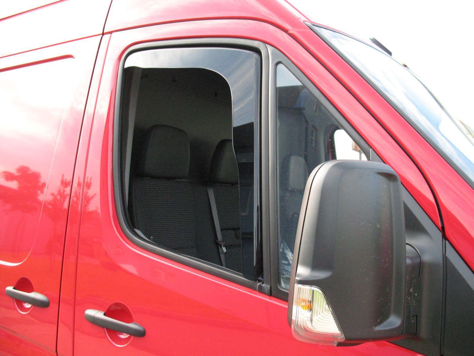 J&J AUTOMOTIVE Windabweiser passend für Mercedes Sprinter W906 2006-2018 2tlg, Heko Regenabweiser Vorne Getönt Dunkel Passform