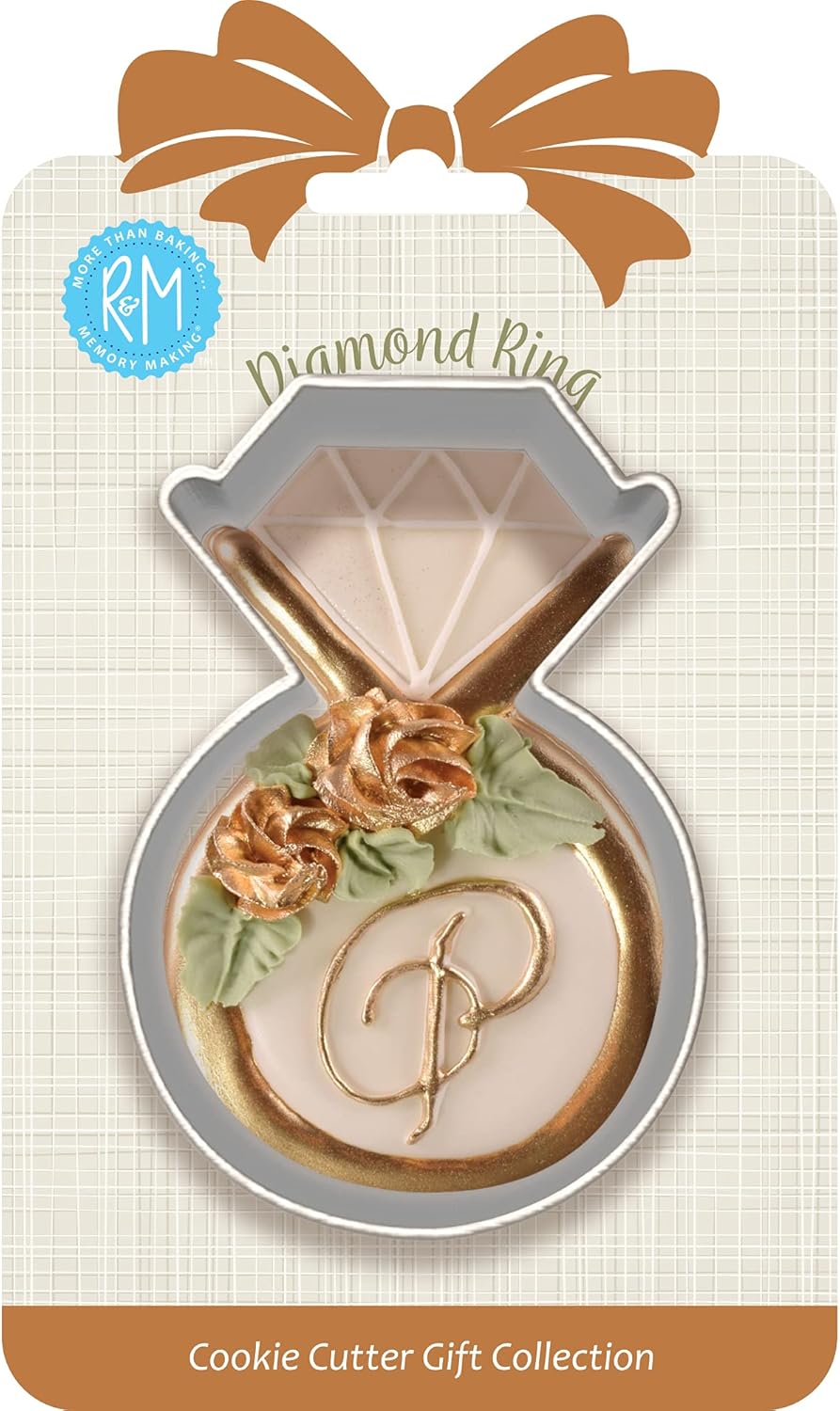 Stainless Steel 3.75″ Diamond Ring Cookie Cutter with Gift Tag Stainless Steel 3.75″ Diamond Ring Cookie Cutter with Gift Tag