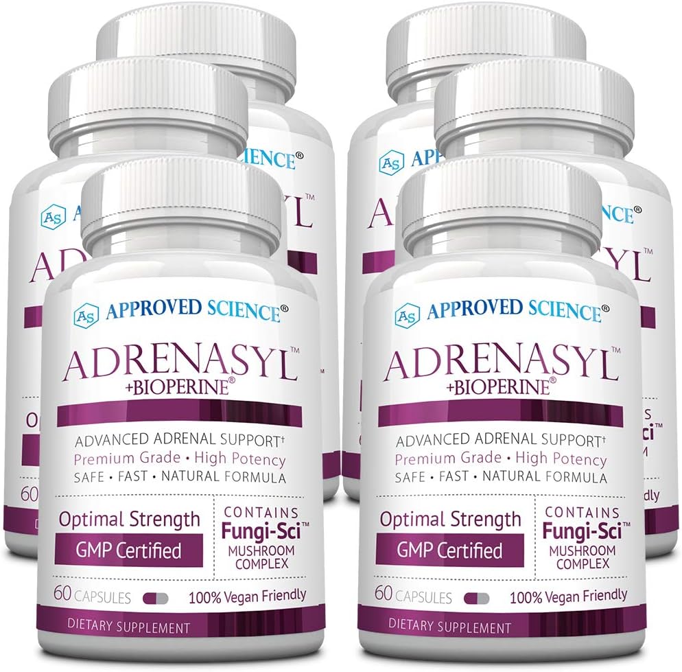 Approved Science® Adrenasyl­™ - Adrenal Gland Support - 60 Count - 6 Pack