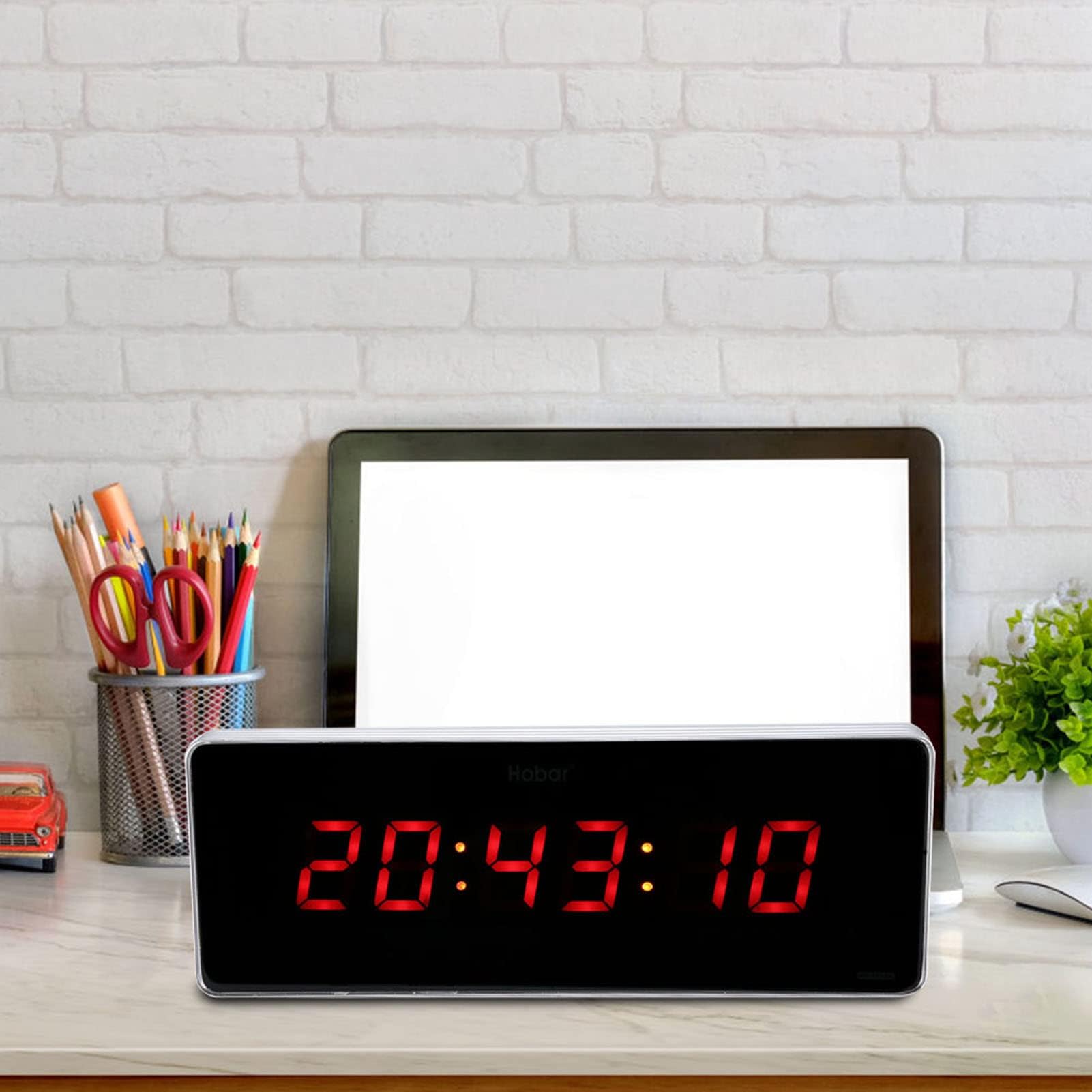 Orologio da Parete Digitale, Orologio Digitale da Parete da Orologio da Parete con Calendario Digitale a LED Orologi da Parete con Data(36*13*3cm-Orologio, minuti, secondi, display digitale)