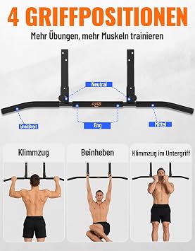 Fitarc Bar Mount Pull-Up Bar Ceiling Mount Heavy Duty Workout for Home Gym