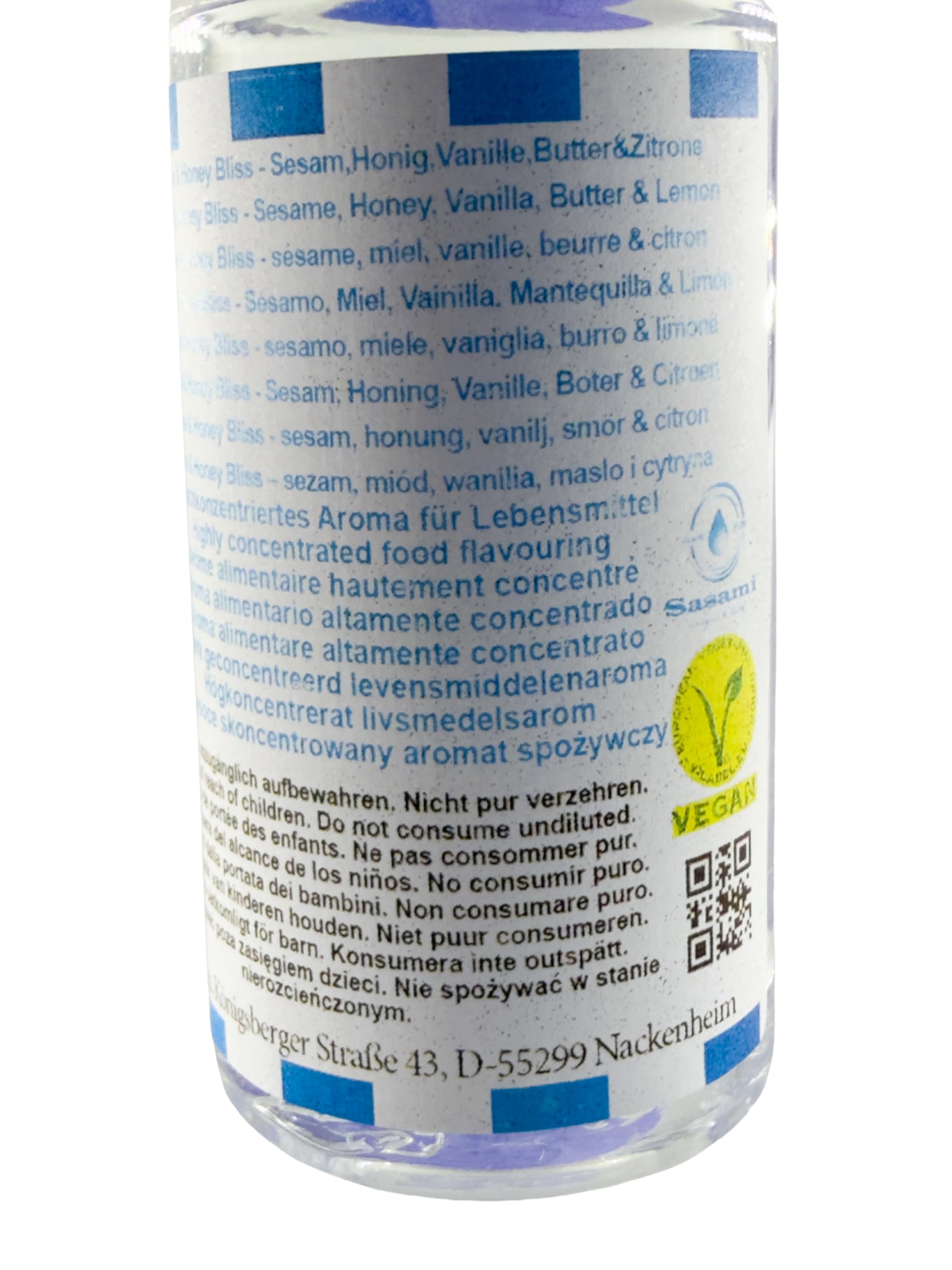 Sesame & Honey Bliss - Sesam,Honig,Vanille,Butter&Zitrone Aroma Konzentrat - Vegan - Sasami - 100ml