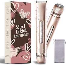 Bikini Trimmer for Women 2-in-1 Waterproof Electric Shaver