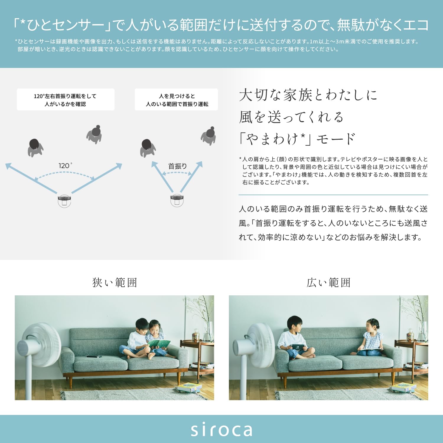 Amazon | シロカ 人認識センサー付き DC扇風機 めくばりファンSF-HC151